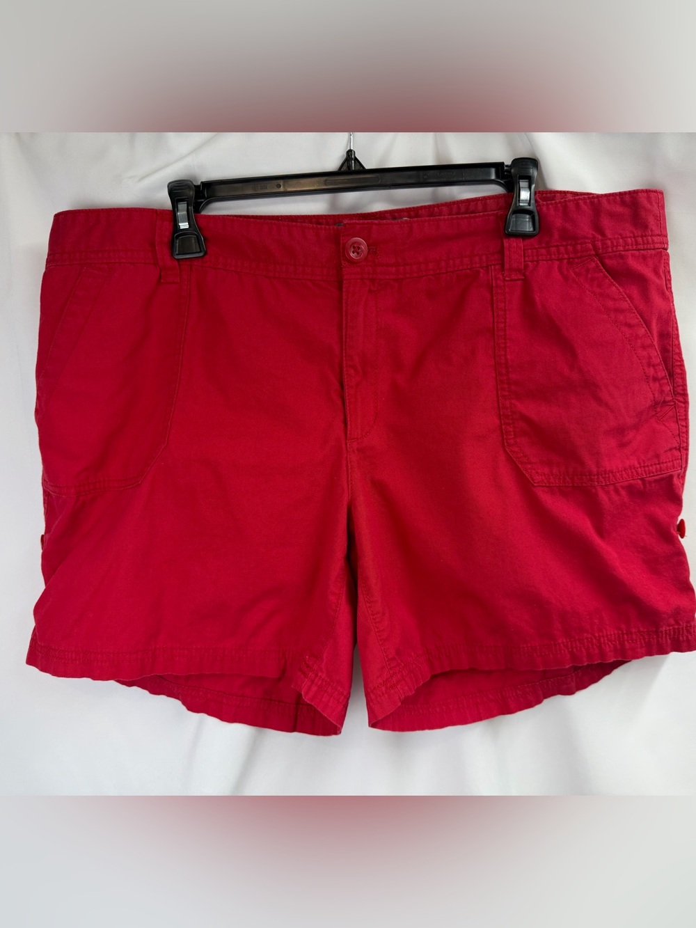 Eddie Bauer Red 100% Cotton Shorts Women's Plus Size 18